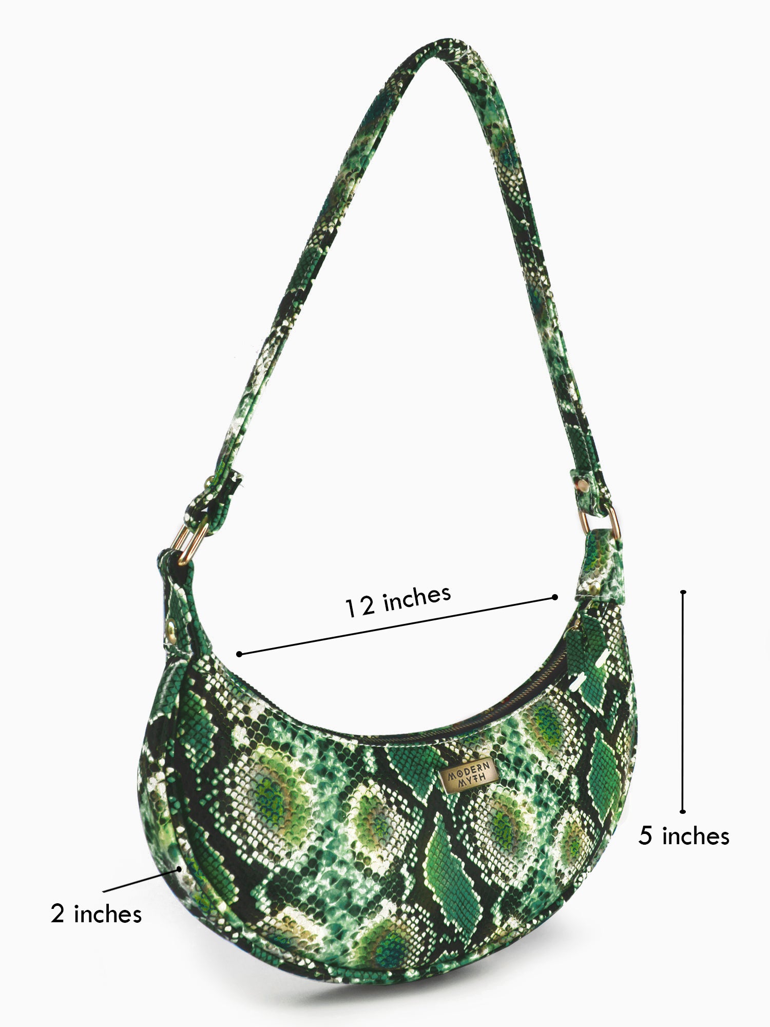 Green snake shop print bag